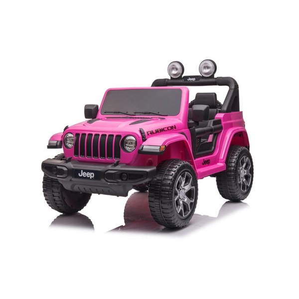 Detské elektrické autíčko Baby Mix Jeep Wrangler Rubicon ružové (Poškodený obal)