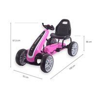 POŠKODENÝ OBAL Detská šliapacia motokára Go-kart Milly Mally Power rúžová