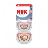 Cumlík NUK First Choice Night 0-6m 2 ks Bunny/Sheep