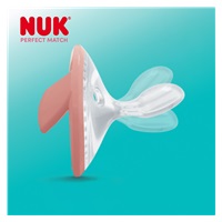Cumlík NUK Perfect Match 0-6m 2 ks beige/red