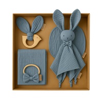 Mušelínová darčeková sada pre deti New Baby sivá