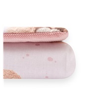 Obojstranný Set z Velvet a bavlny do kočíka New Baby Love Teddy Bear pink