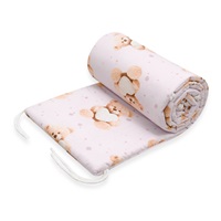 Mantinel do postieľky New Baby Love Teddy Bear pink