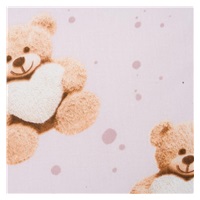 Mantinel do postieľky New Baby Love Teddy Bear pink