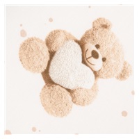 Bavlnené prestieradlo do postieľky New Baby Love Teddy Bear 120x60 cm beige