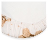 Bavlnené prestieradlo do kočíka New Baby Love Teddy Bear beige 35x75 cm