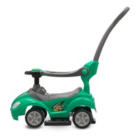 Detské odrážadlo s vodiacou tyčou 3v1 Baby Mix Mega Car zelené (Poškodený obal)