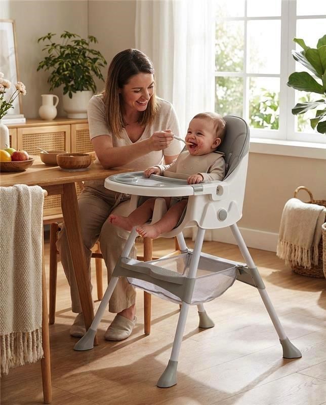 Jedálenská stolička Baby Mix Nora dusty grey