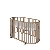 Detská rastúca postieľka 3v1 oválna + matrac New Baby orechová