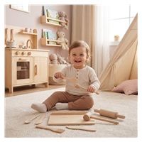 Drevená kuchynská sada pre malých šéfkuchárov Baby Mix