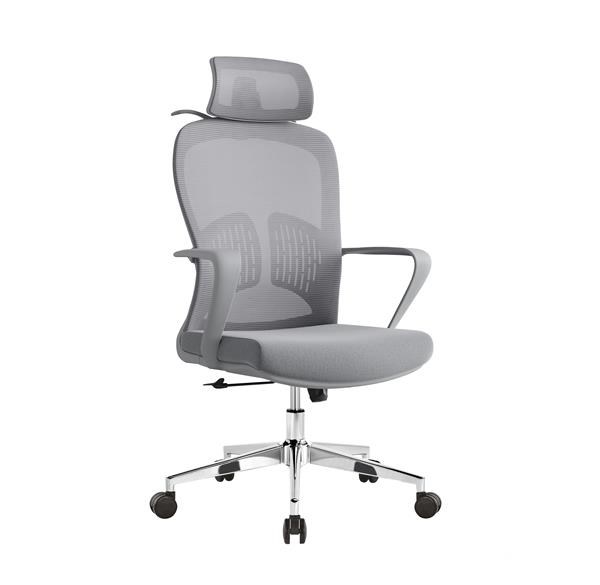 Ergonomická kancelárska stolička Baby Mix s opierkou hlavy a bedrovou opierkou čierna