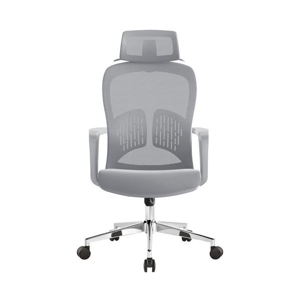 Ergonomická kancelárska stolička Baby Mix s opierkou hlavy a bedrovou opierkou čierna