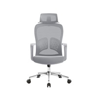 Ergonomická kancelárska stolička Baby Mix s opierkou hlavy a bedrovou opierkou čierna