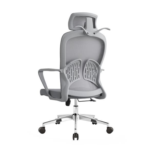 Ergonomická kancelárska stolička Baby Mix s opierkou hlavy a bedrovou opierkou čierna