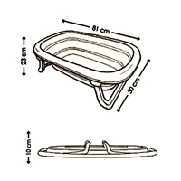 Skladacia plastová vanička Tega Baby beige