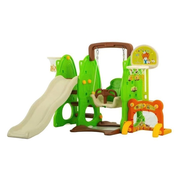 Detská šmýkačka s hojdačkou 3v1 Baby Mix zelená