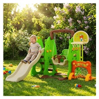 Detská šmýkačka s hojdačkou 3v1 Baby Mix zelená