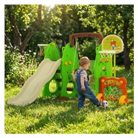 Detská šmýkačka s hojdačkou 3v1 Baby Mix zelená