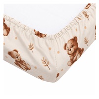 Bavlnené prestieradlo do postieľky New Baby Sweet baby bears 120x60 cm