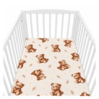 Bavlnené prestieradlo do postieľky New Baby Sweet baby bears 120x60 cm