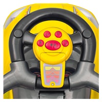Detské odrážadlo s vodiacou tyčou 3v1 Baby Mix Mega Car Žlté (Poškodený obal)