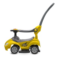 Detské odrážadlo s vodiacou tyčou 3v1 Baby Mix Mega Car Žlté (Poškodený obal)