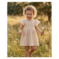 Dojčenské mušelínové šaty New Baby beige
