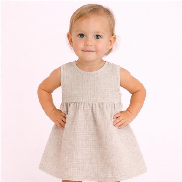 Dojčenské mušelínové šaty New Baby Ella linen