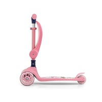 Trojkolesová balančná kolobežka-scooter so sedadlom FUZZY pre deti pink