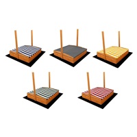 Strieška pre detské drevené pieskovisko Baby Mix 120x120 cm zeleno-biela (poškodený obal)