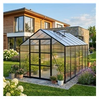 Záhradný skleník 244 × 427 cm z polykarbonátu, hliníkový rám