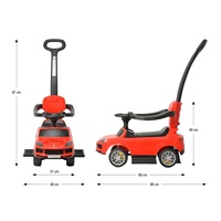 Detské odrážadlo s vodiacou tyčou Milly Mally Porsche Cayenne red