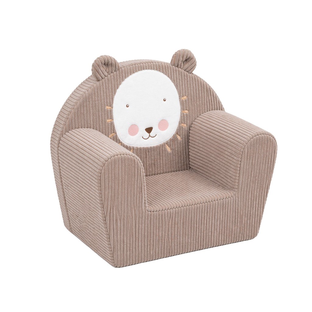 Detské manšestrové kreslo New Baby Lev