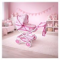 Detský kočík pre bábiky 2v1 New Baby Monika Flowers