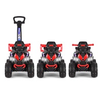Detské odrážadlo s vodiacou tyčou Milly Mally Wild 3v1 red