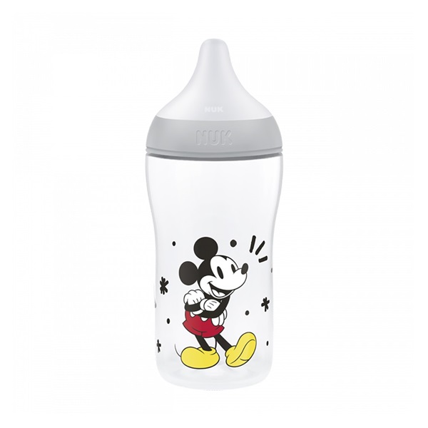 Kojenecká fľaša NUK Perfect Match s kontrolou teploty Disney Mickey 260 ml grey