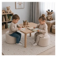 Detská taburetka Manšestrová New Baby cream