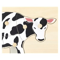 Detské drevené puzzle s úchytmi Viga Cow
