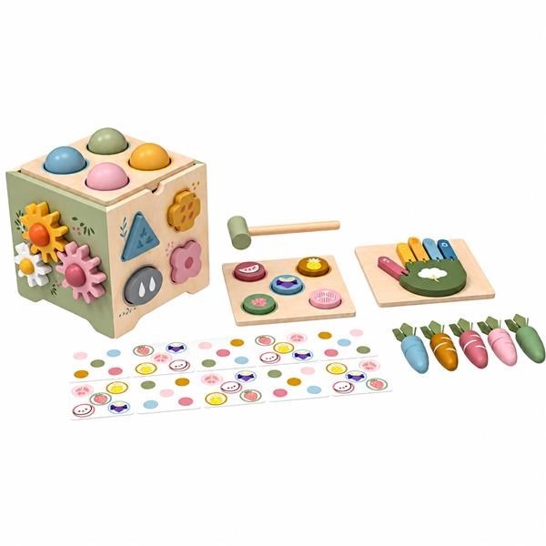 Drevené centrum aktivít Montessori Baby Mix