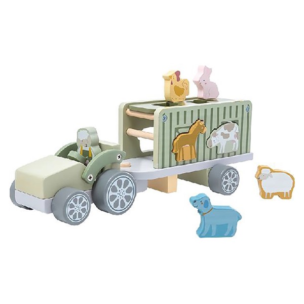 Drevené nákladné auto Safari s kockami Baby Mix