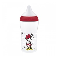 Kojenecká fľaša NUK Perfect Match s kontrolou teploty Disney Minnie 260 ml red