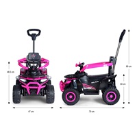 Elektrická štvorkolka 2v1 Milly Mally Star ATV pink