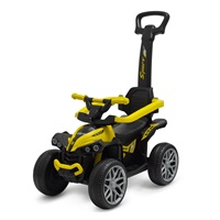 Detské odrážadlo s vodiacou tyčou Baby Mix Mega Prime EVA žlté (Poškodený obal)
