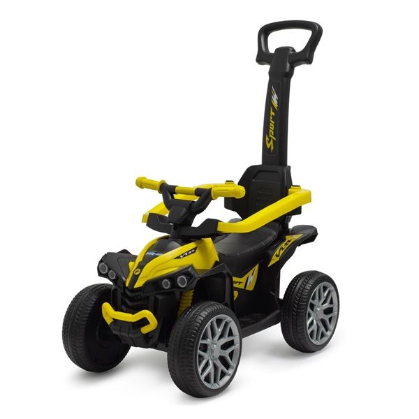 Detské odrážadlo s vodiacou tyčou Baby Mix Mega Prime EVA žlté (Poškodený obal)