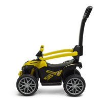 Detské odrážadlo s vodiacou tyčou Baby Mix Mega Prime EVA žlté (Poškodený obal)