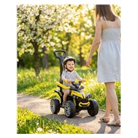 Detské odrážadlo s vodiacou tyčou Baby Mix Mega Prime EVA žlté (Poškodený obal)
