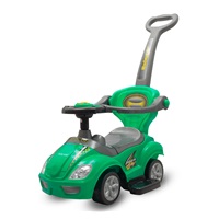 Detské odrážadlo s vodiacou tyčou 3v1 Baby Mix Mega Car zelené (Poškodený obal)