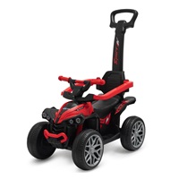 Detské odrážadlo s vodiacou tyčou Baby Mix Mega Prime EVA červené (Poškodený obal)