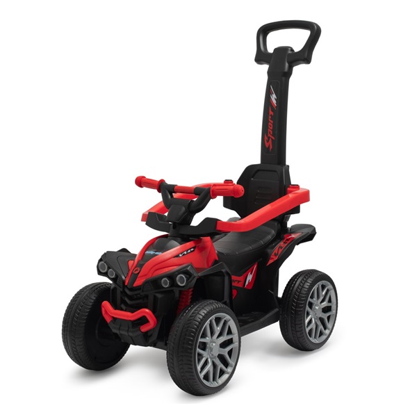 Detské odrážadlo s vodiacou tyčou Baby Mix Mega Prime EVA červené (Poškodený obal)