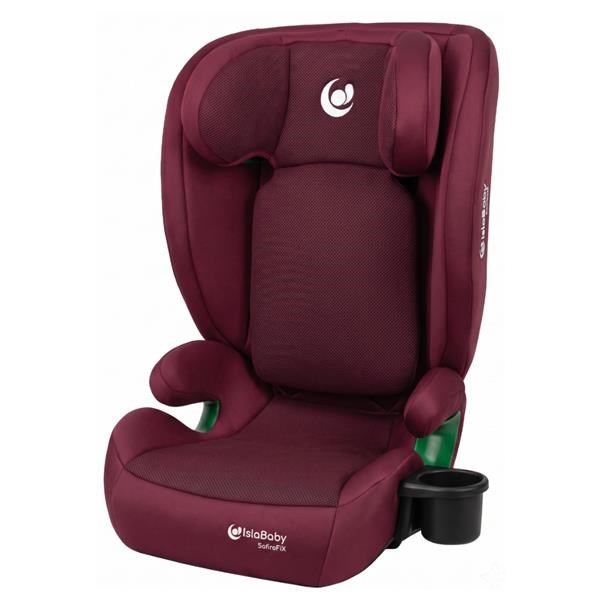 IslaBaby SafiroFix i-Size – autosedačka 100–150 cm, 15–36 kg s ISOFIX | Mesh Burgundy